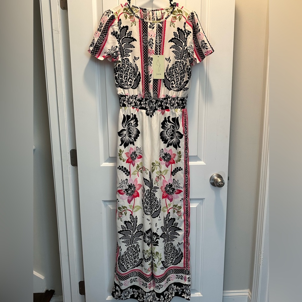 NWT Joie Maxi Jumpsuit Cap Flutter Sleeves